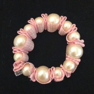 Stella & Dot Girl’s Pearl and Ribbon Bracelet